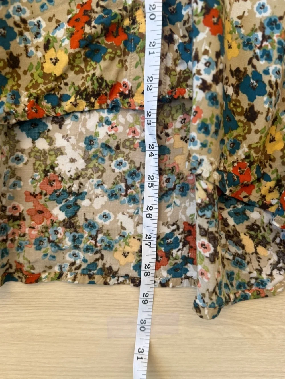 J. Jill Floral Button Up Shirt LP Wheat Painterly Cottagecore Blouse Size S - Picture 7 of 8